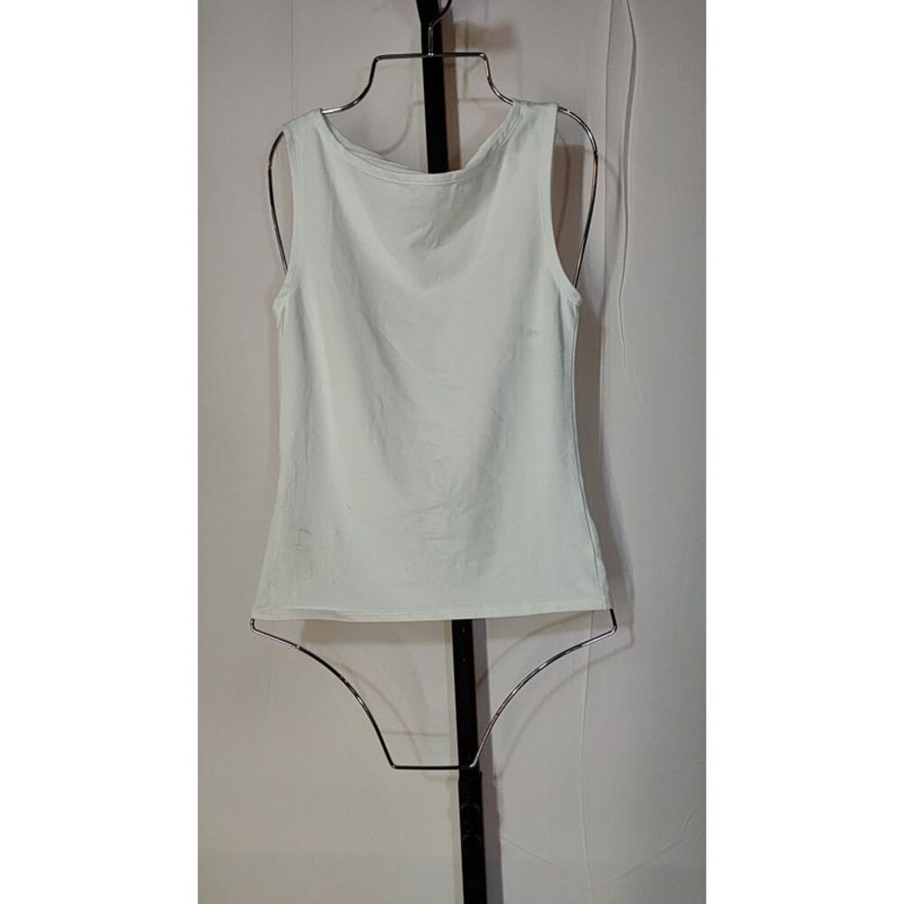 Quince White Sleeveless Boat Neck Tank Top